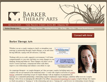 Tablet Screenshot of barkertherapyarts.com